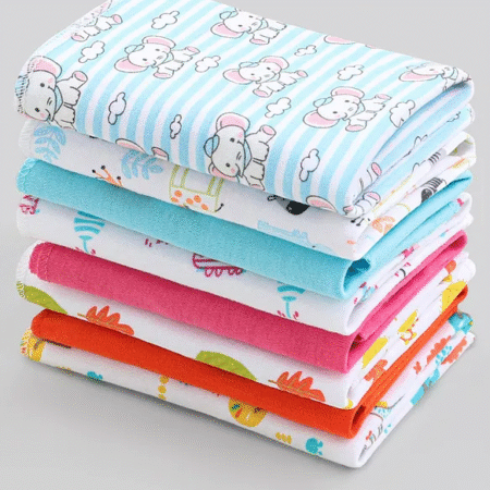 Babyhug 100% Cotton Wash Cloth Pack of 8 - Multicolor