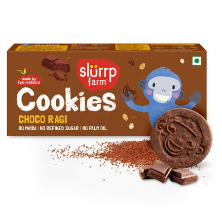 Slurrp Farm No Maida & No Refined Sugarz Choco Ragi Cookies - 88 g