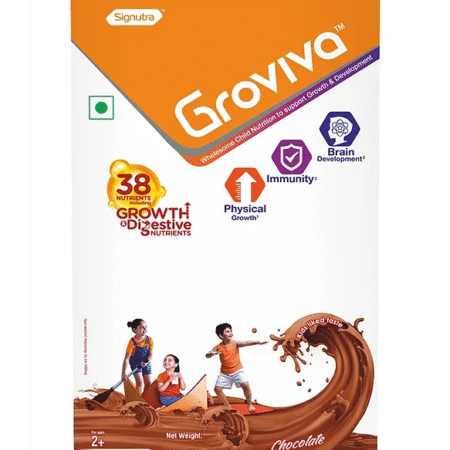 Groviva Child Nutrition Chocolate Flavour Supplement Jar - 1 Kg