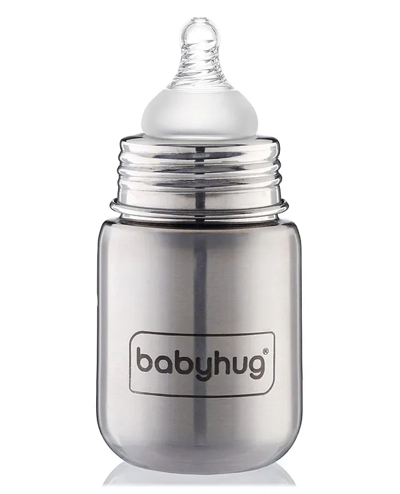 Babyhug Sterilizable Steel Feeding Bottle - 220 ml