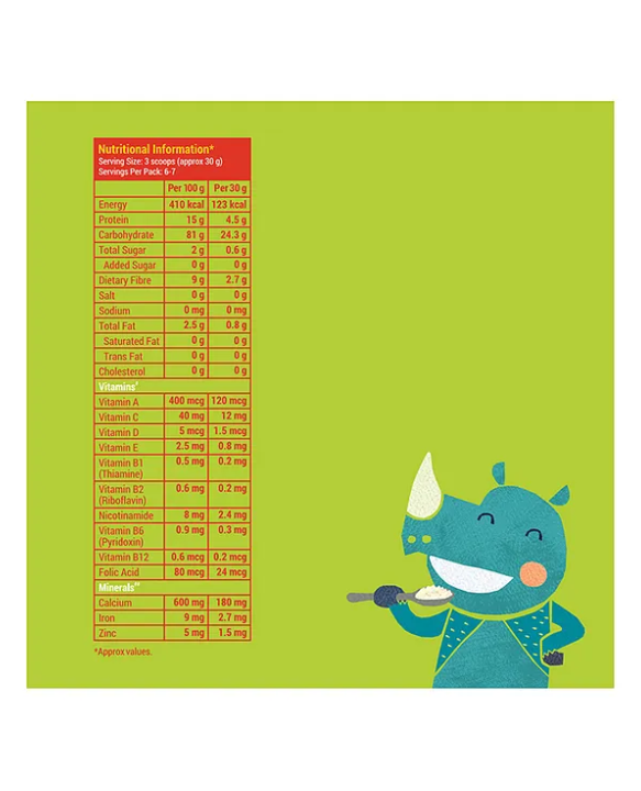 Slurrp Farm Instant No Added Sugar, No Salt, Moong Dal Khichdi Easy To Digest Healthy Cereal - 200 gm