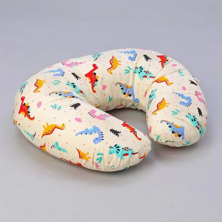 Babyhug Cotton Feeding Pillow Dinosaur Bear Print - Cream