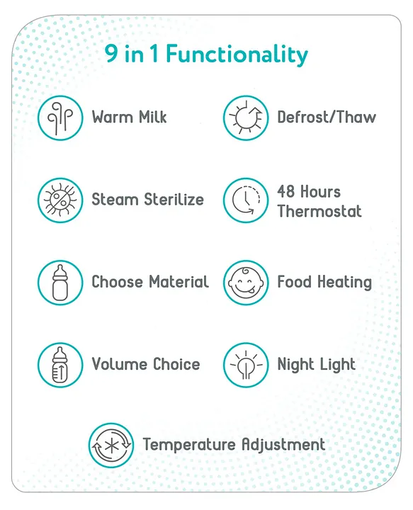 Babyhug 9 in 1 Multipurpose Sterilizer cum Warmer - White