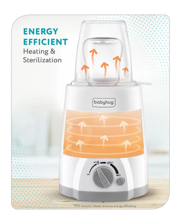 Babyhug 3-1 Bottle Warmer Cum Sterilizer - White