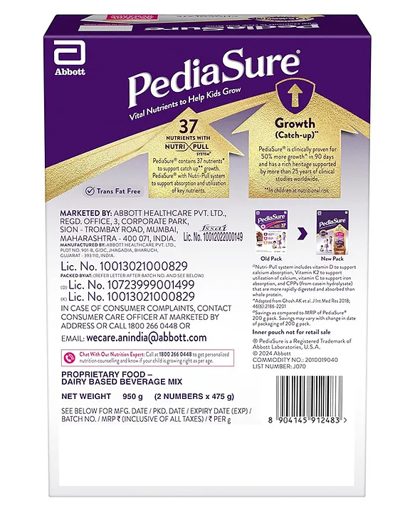 PediaSure Scientifically Designed Nutrition Health Drink Chocolate-950gm