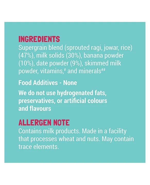 Slurrp Farm Mildly Sweetened with Date Powder, No Added Sugar Instant Cereal | Ragi, Rice and Banana with Milk