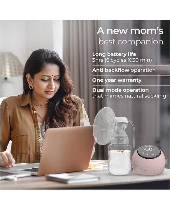 Luv Lap LuvLap Adore Electric Breast Pump with 2-Phase Pumping