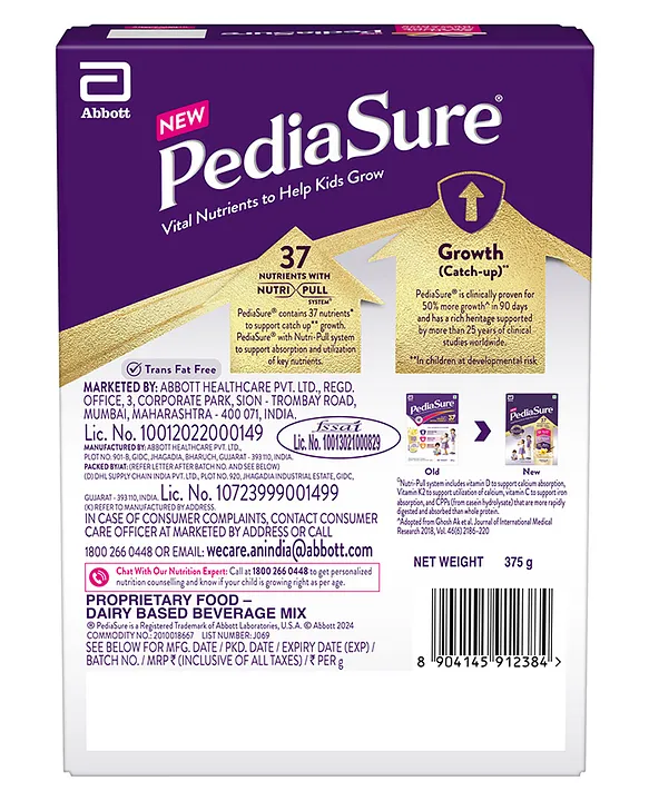 PediaSure Scientifically Designed Nutrition Health Drink Vanilla-375gm