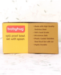 Babyhug Stainless Steel Spill Proof Bowl Set Of 2 With Spoon (Colour May Vary)