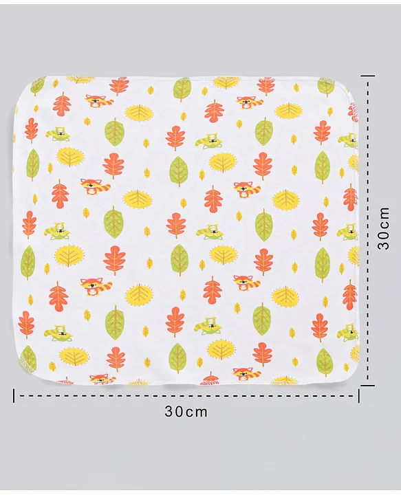 Babyhug 100% Cotton Wash Cloth Pack of 8 - Multicolor