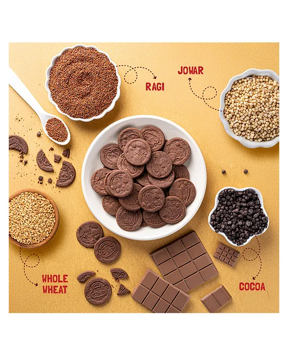 Slurrp Farm No Maida & No Refined Sugarz Choco Ragi Cookies - 88 g