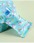 Babyhug Cotton Feeding Pillow With Belt Unicorn Print - Blue
