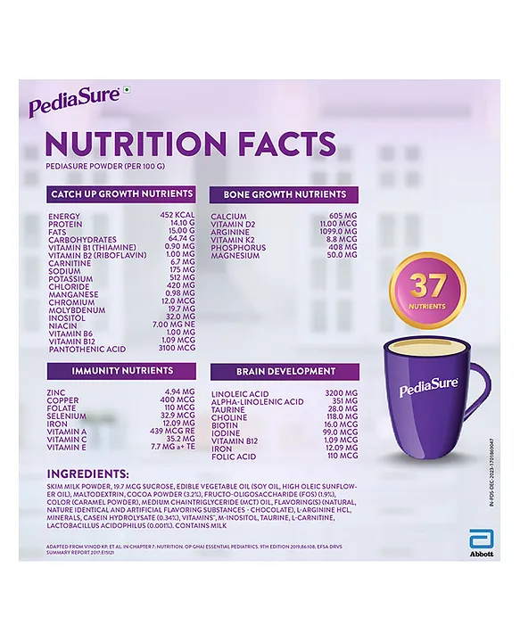 PediaSure Scientifically Designed Nutrition Health Drink Vanilla-375gm