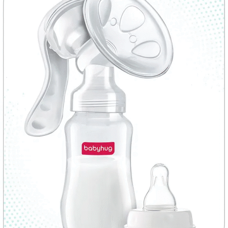 Babyhug Manual Breast Pump with 2 Suction Modes- White