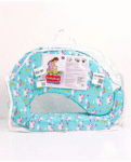 Babyhug Cotton Feeding Pillow With Belt Unicorn Print - Blue