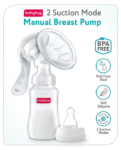 Babyhug Manual Breast Pump with 2 Suction Modes- White