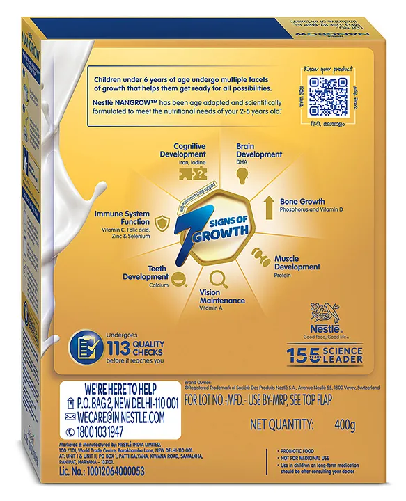 Nestle NANGROW Nutritious Milk drink for growing children aged 2-6 years