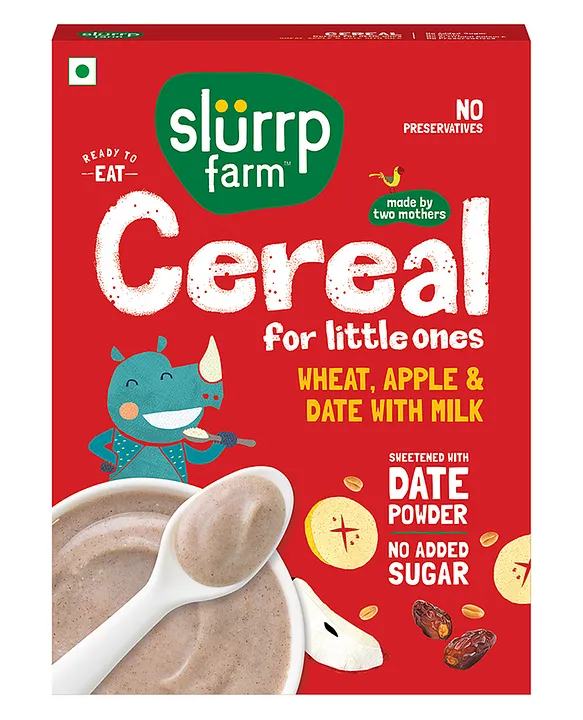 Slurrp Farm Wheat Apple & Banana Instant Healthy Cereal With No Added Sugar - 200 g