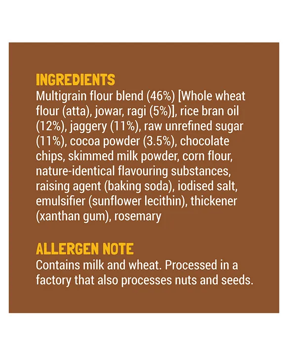 Slurrp Farm No Maida & No Refined Sugarz Choco Ragi Cookies - 88 g