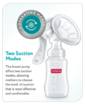 Babyhug Manual Breast Pump with 2 Suction Modes- White