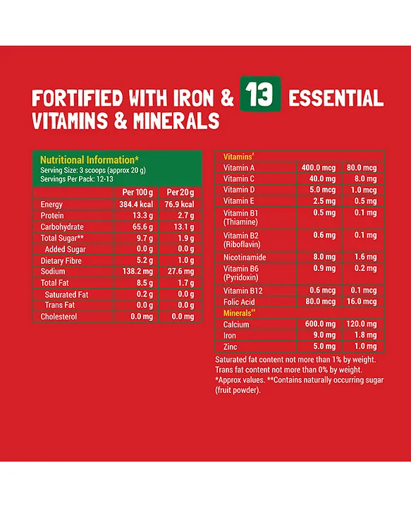 Slurrp Farm Wheat Apple & Banana Instant Healthy Cereal With No Added Sugar - 200 g