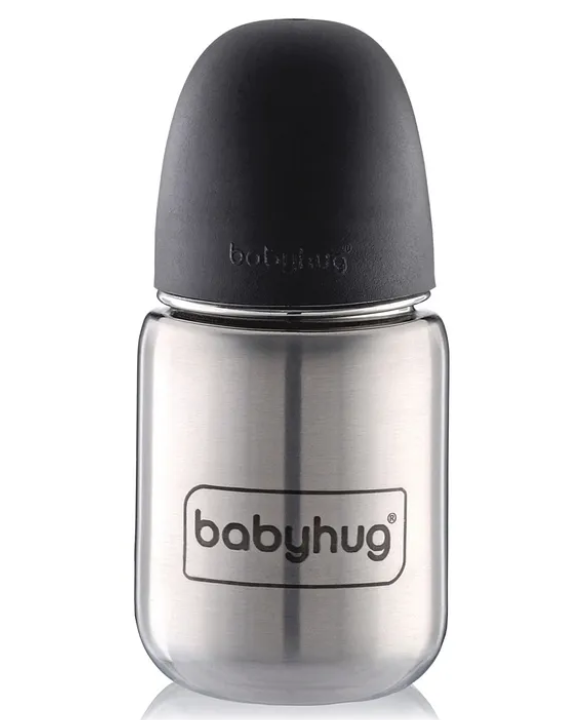 Babyhug Sterilizable Steel Feeding Bottle - 220 ml