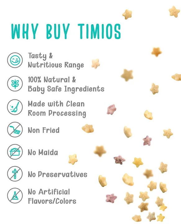 timios Melts Non-Fried No-Maida Wholegrain Snacks Assorted Pack of 4 - 50 g Each