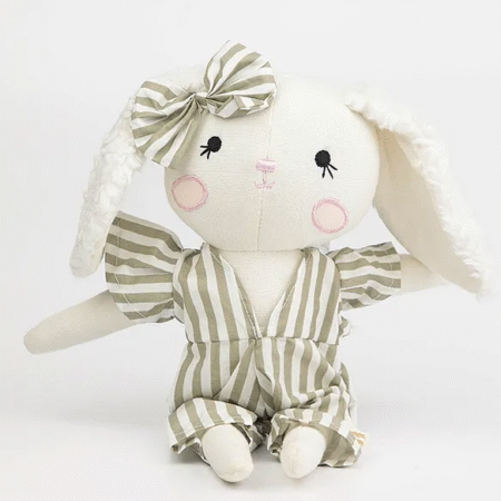 BABY FOREST Cuddly Buddies Bunny Girl Soft Toy | Handmade Soft Toy | Soft & Durable Fabric Eco-Friendly | Safe for Babies