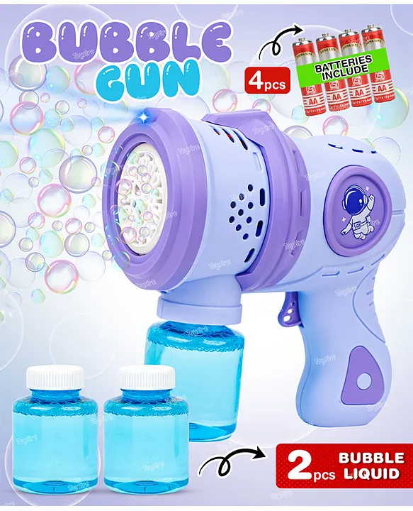 TOYSIRE Toysire Bubble Gun for Kids Leak-Proof Bubble Machine Automatic Space Bubble Blower with Led Light Bubble Maker for Girls Boys (Colour May Vary)