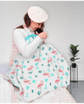 Mom's Home Moms Home Organic Cotton Muslin Nursing Cover For Breastfeeding Feeding Apron - Multicolor