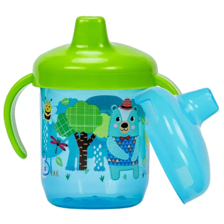 Adore Spazzo Duck Bill/ Hard Spout Sipper with Twin Handle & Hygiene Cap- 250ml- Blue