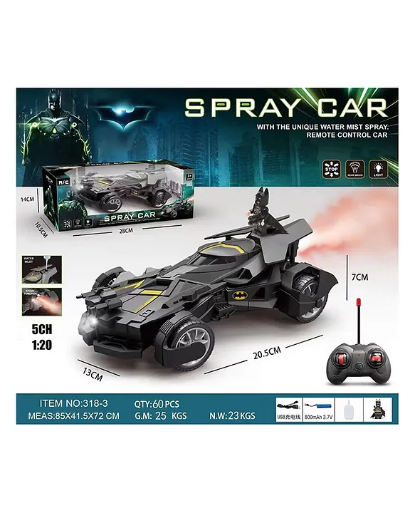 ADKD Batman Remote Control High Speed Black Mobile Remote Control Car with Smoke Effect - Black