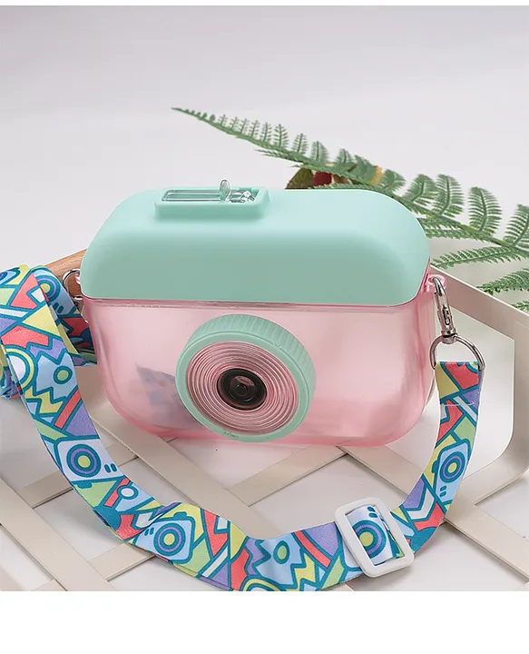 Fab N Funky Camera Shaped Sipper with Belt Pink - 400 ml