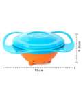 Fab N Funky 360 Degree Spill Proof Bowl - Blue