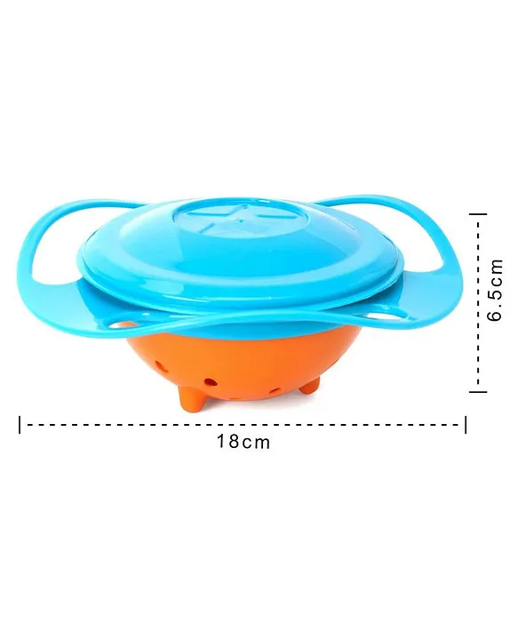 Fab N Funky 360 Degree Spill Proof Bowl - Blue
