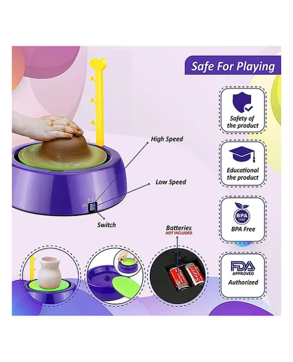 Lattice Learning Pottery Wheel Set Game & Learn-Color may vary