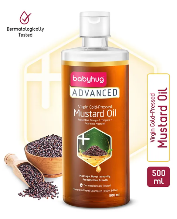 Babyhug Advanced Cold Pressed Virgin Mustard Oil - 500 ml