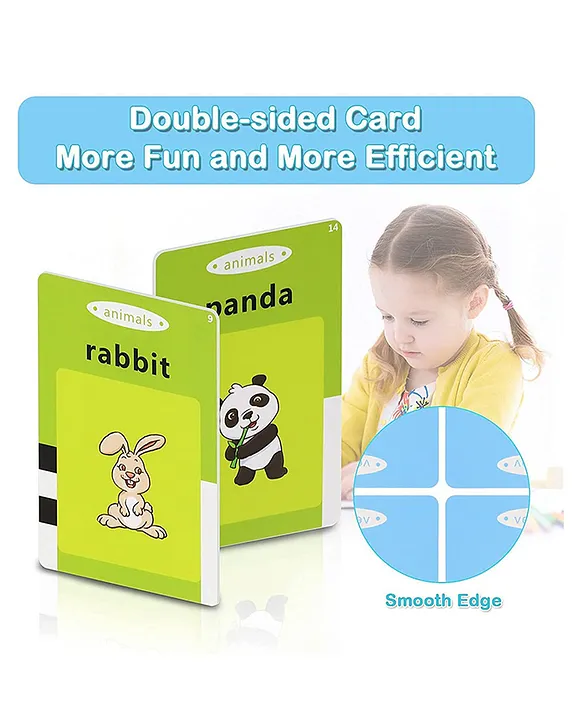 NEGOCIO 112 colorful Double-Sided Talking Flash Cards 224 Words (Colour May Vary)