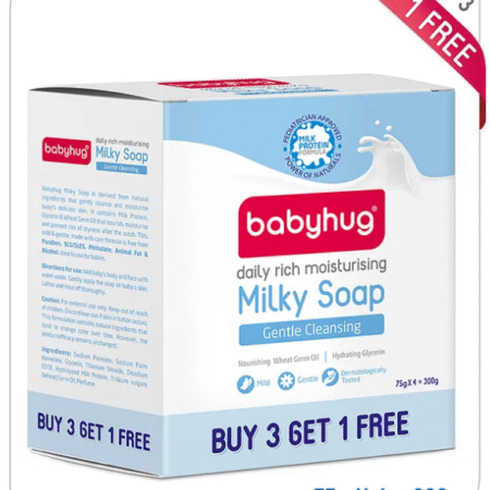 Baby hug Daily Rich Moisturizing Milky Soap 4 x 75 g - Buy 3 Get 1 Free