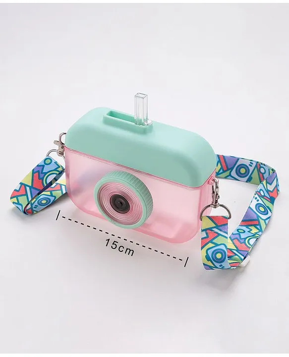 Fab N Funky Camera Shaped Sipper with Belt Pink - 400 ml