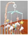 Abracadabra Musical Cot Mobile Lost in Clouds Theme - Sea Green