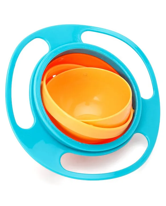 Fab N Funky 360 Degree Spill Proof Bowl - Blue