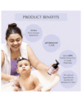 AREOVEDA Areoveda Baby Head-To-Toe Foam Wash & Shampoo with Saffron Extract | 24 Hrs Hydration & Fights Acne-Causing Germs | All Skin Types, 100ml
