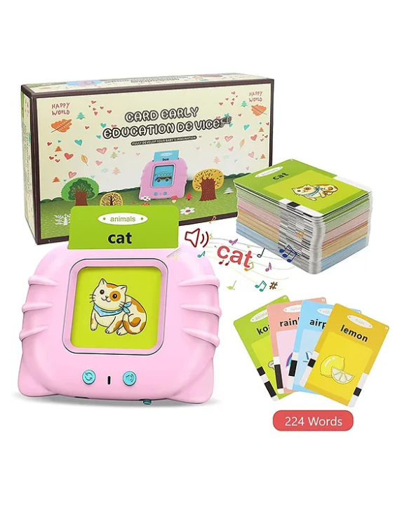 NEGOCIO 112 colorful Double-Sided Talking Flash Cards 224 Words (Colour May Vary)