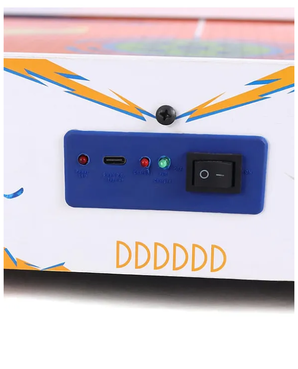 Play Nation Rechargeable Air Hockey I Real Air Flow with 2 Strikers, 2 Pucks Tabletop Game Indoor Fun Interactive Sports | BIS Certified