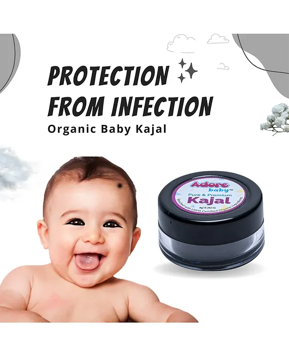 Adore Baby Pure & Premium Kajal USDA Certified Organic Ingredients - 8 g