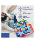 ADKD Car Adventure Manual Race Track Game with 4 Cars - Multicolor