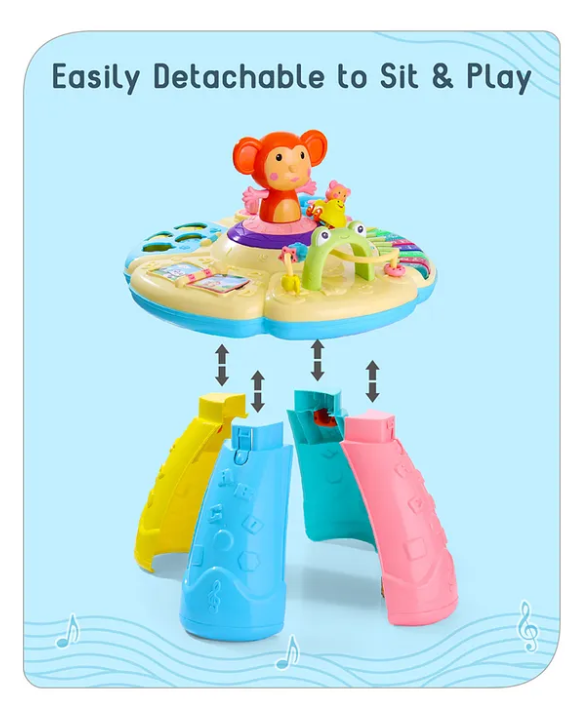 Babyhug Premium Musical Activity Table| Multi Activity Play Table for 1 Year+ Toddlers| Early Learning & Educational Toy with Shapes, Numbers, Colors & Sound| Best Birthday Gift| BIS Certified
