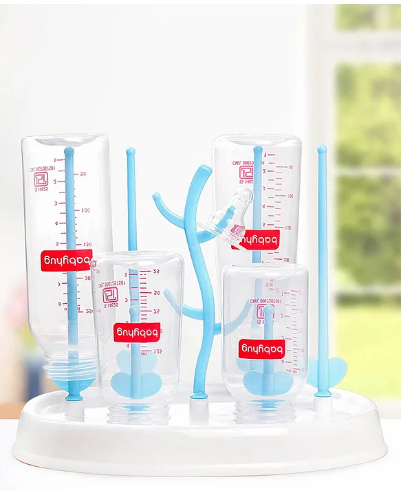 Fab N Funky Bottle Organizer cum Drying Rack - White