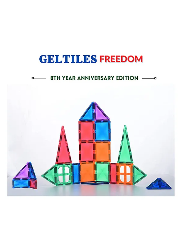 GELTOY Gel tiles Magnetic Tiles Freedom 32 Pieces Set Creative Learning